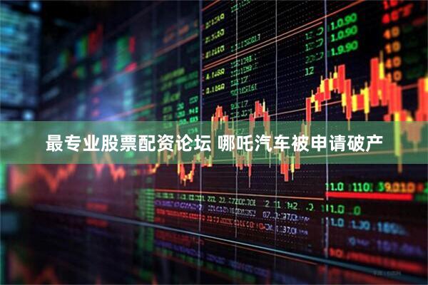 最专业股票配资论坛 哪吒汽车被申请破产