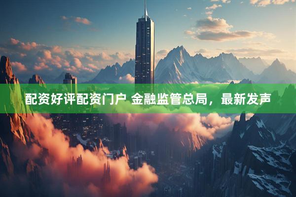 配资好评配资门户 金融监管总局，最新发声